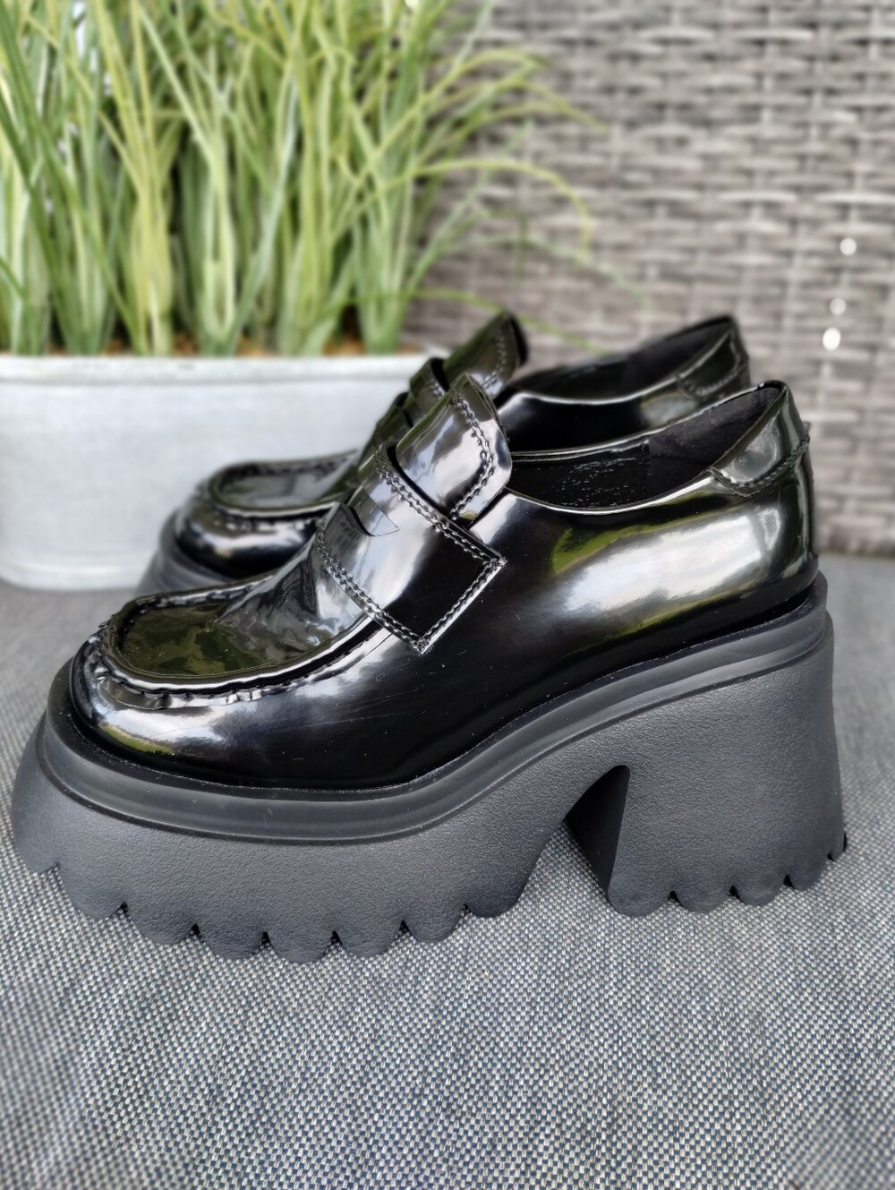 Little Good Patent Platform Loafers 230 / US Women’s 6 Black Chunky Lug